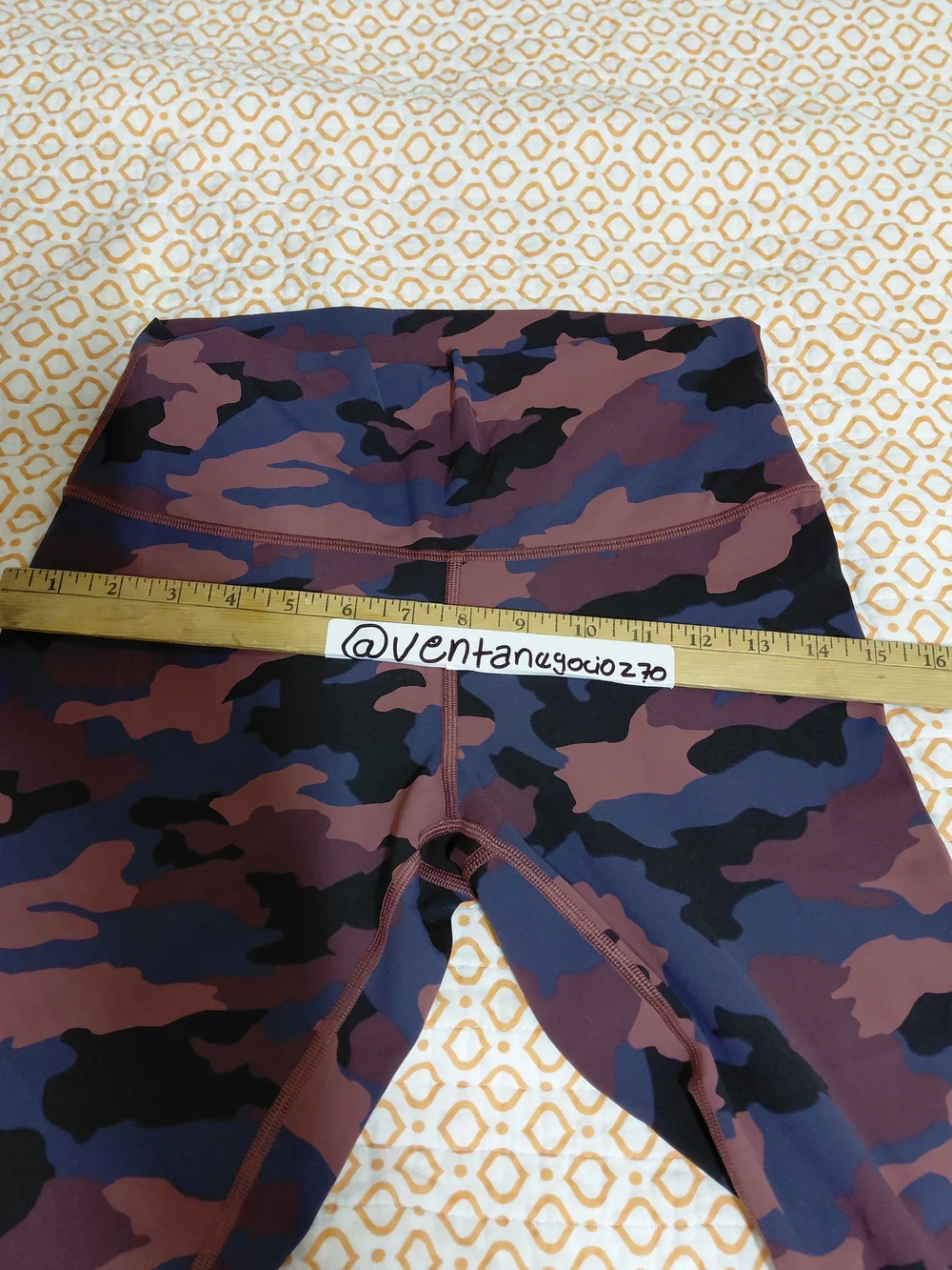 lululemon athletica Purple & Black Camo Leggings #B39